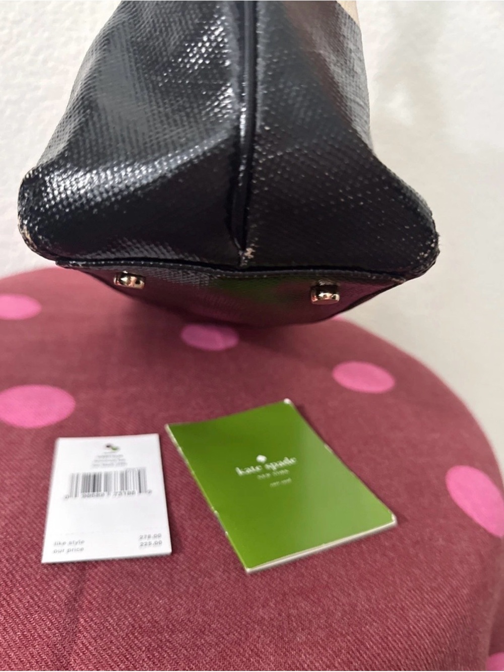 Kate Spade Cream & Black Satchel Crossbody Bag - Picture 7 of 11